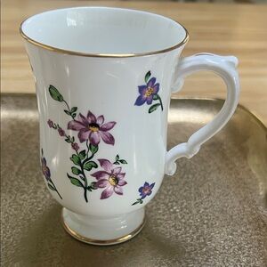 #1366*Floral Royal England Vintage Fine Bone China Tea Mug Collection